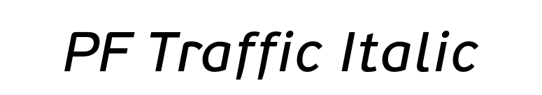 PF Traffic Italic font preview