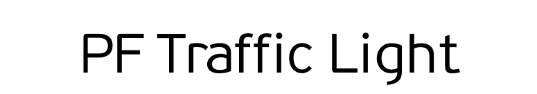 PF Traffic Light font preview