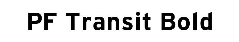 PF Transit Bold font preview