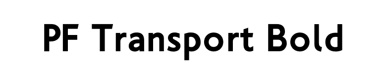 PF Transport Bold font preview