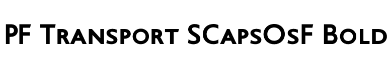 PF Transport SCapsOsF Bold font preview