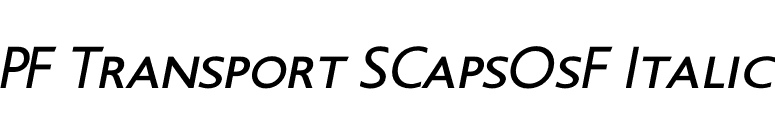 PF Transport SCapsOsF Italic font preview