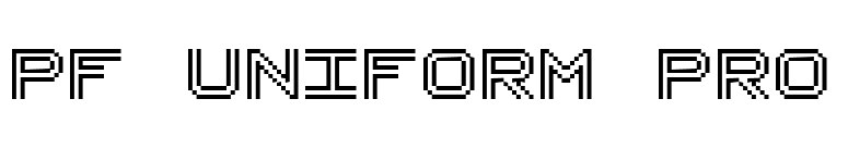 PF Uniform Pro font preview