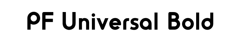 PF Universal Bold font preview