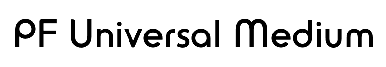 PF Universal Medium font preview