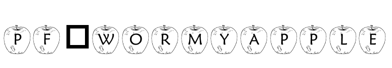 pf_WormyApple font preview