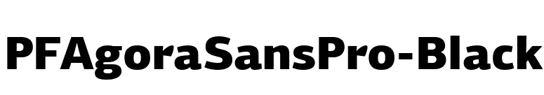 PFAgoraSansPro-Black font preview