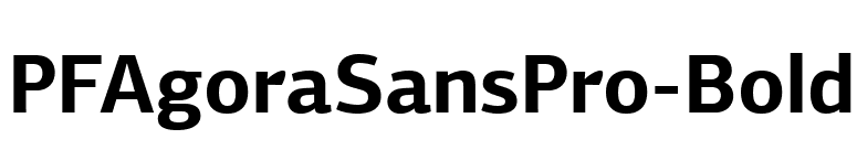 PFAgoraSansPro-Bold font preview