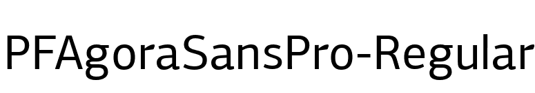 PFAgoraSansPro-Regular font preview