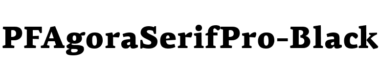 PFAgoraSerifPro-Black font preview