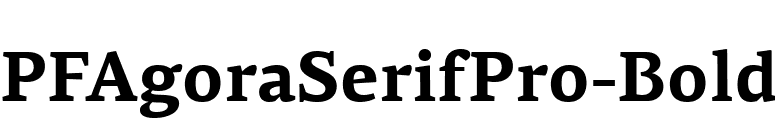 PFAgoraSerifPro-Bold font preview