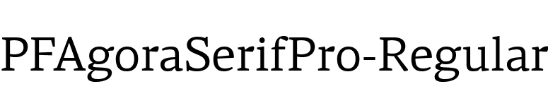 PFAgoraSerifPro-Regular font preview