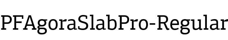 PFAgoraSlabPro-Regular font preview