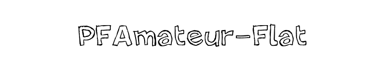 PFAmateur-Flat font preview