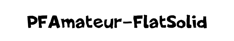 PFAmateur-FlatSolid font preview