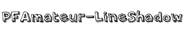 PFAmateur-LineShadow font preview