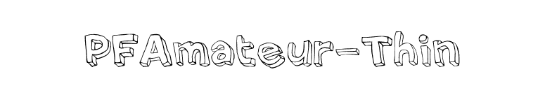 PFAmateur-Thin font preview