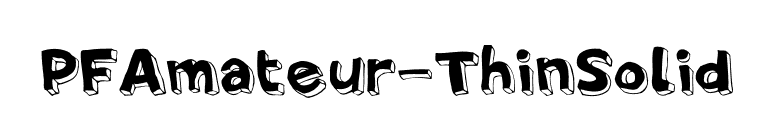 PFAmateur-ThinSolid font preview