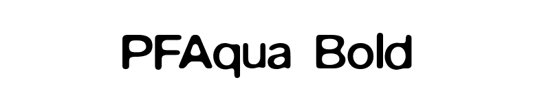 PFAqua Bold font preview