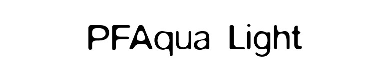 PFAqua Light font preview