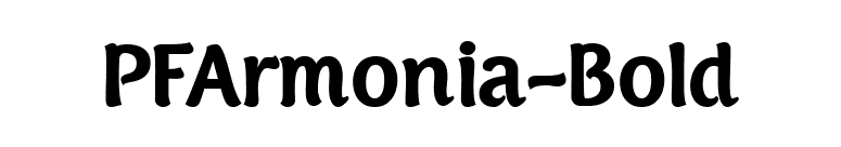 PFArmonia-Bold font preview