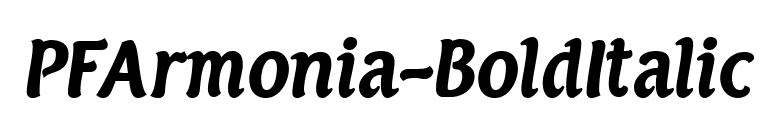 PFArmonia-BoldItalic font preview