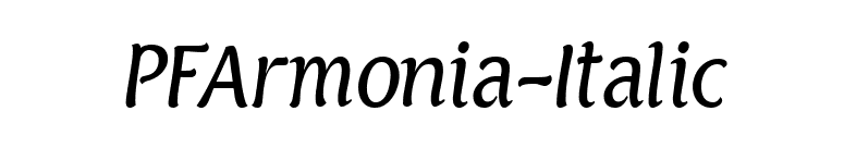 PFArmonia-Italic font preview