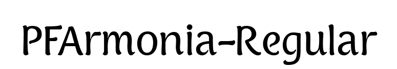 PFArmonia-Regular font preview