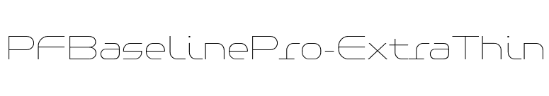PFBaselinePro-ExtraThin font preview