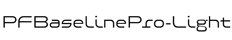 PFBaselinePro-Light font preview