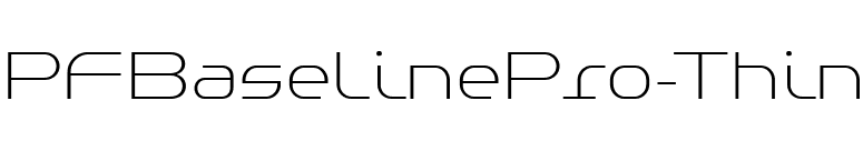 PFBaselinePro-Thin font preview