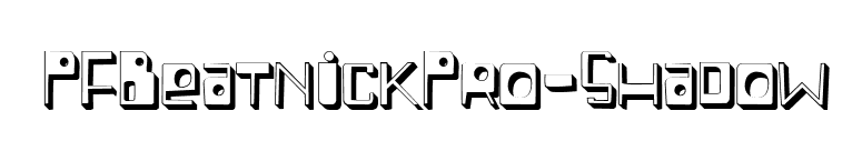 PFBeatnickPro-Shadow font preview