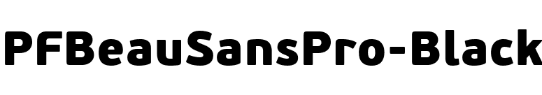 PFBeauSansPro-Black font preview
