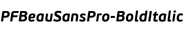 PFBeauSansPro-BoldItalic font preview