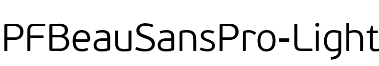 PFBeauSansPro-Light font preview