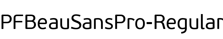PFBeauSansPro-Regular font preview