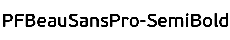 PFBeauSansPro-SemiBold font preview