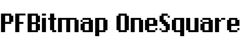 PFBitmap OneSquare font preview