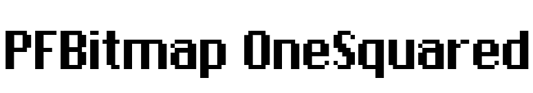 PFBitmap OneSquared font preview