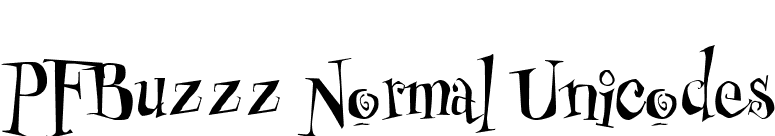 PFBuzzz Normal Unicodes font preview