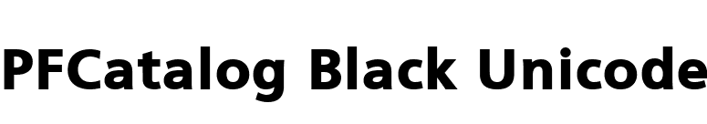 PFCatalog Black Unicode font preview