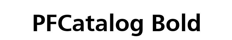 PFCatalog Bold font preview