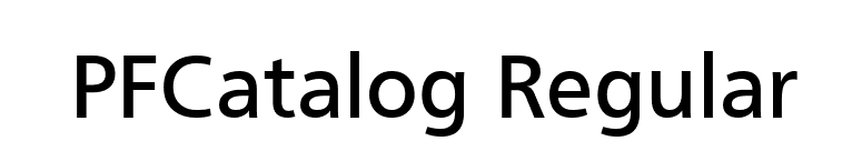 PFCatalog Regular font preview