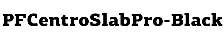PFCentroSlabPro-Black font preview
