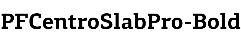 PFCentroSlabPro-Bold font preview