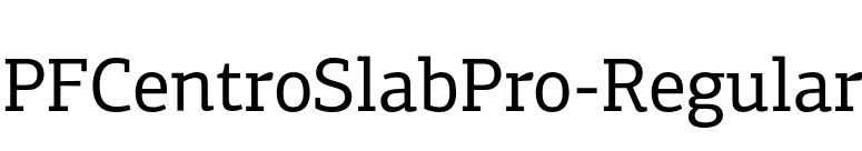 PFCentroSlabPro-Regular font preview