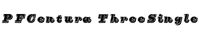 PFCentura ThreeSingle font preview