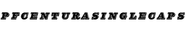 PFCenturaSingleCaps font preview