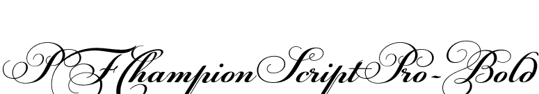 PFChampionScriptPro-Bold font preview