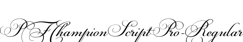 PFChampionScriptPro-Regular font preview